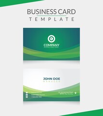 Fototapeta premium Professional Elegant Green Business Card Branding Company
