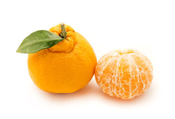 orange fruit isolated on white