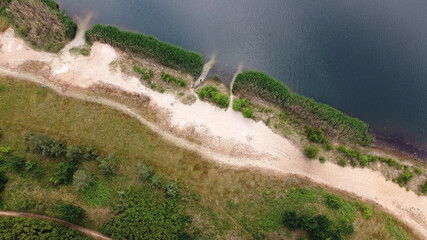 Drohnenflug über Sollnitzer See Dessau-Roßlau, Sachsen-Anhalt, Deutschland 2020