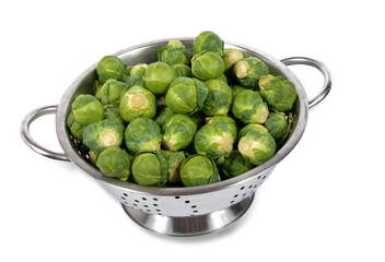 Group of Brussel sprouts isolated on white background