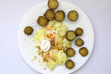 Scrambled Eggs with pickles
