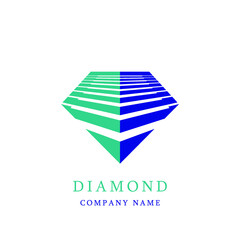 Diamond vector logo editable with Adobe Illustrator
