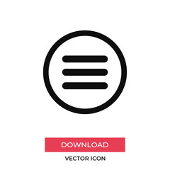 Menu vector icon, simple sign for web site and mobile app.