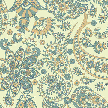 Paisley pattern, great vector design for any purposes. Seamless background 