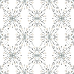 Geometric seamless tiles vector pattern. Mediterranean seamless gray design. Portuguese or spanish retro old mosaic tiles. Decorative textile background.