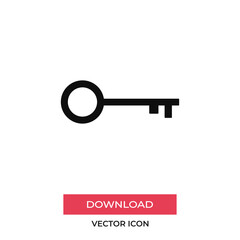 Key vector icon, simple sign for web site and mobile app.