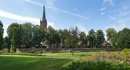 Fototapeta na wymiar Nijenstede Steenwijk. Netherlands. Church tower.