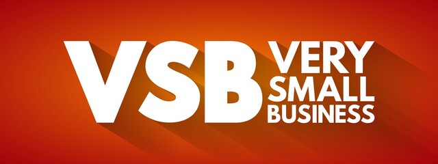 VSB - Very Small Business acronym, business concept background