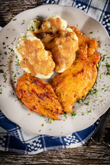 Fried chicken breast.