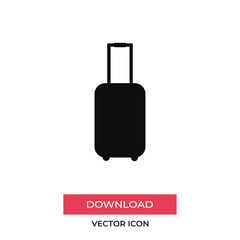 Suitcase vector icon, simple sign for web site and mobile app.