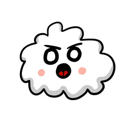 Cartoon Stylized Angry Cloud