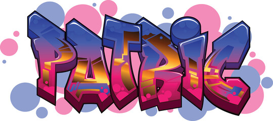 Patric Name Text Graffiti Word Design