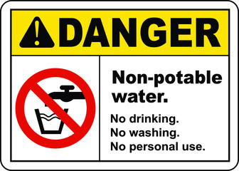 Non-Potable Water No Drinking Sign