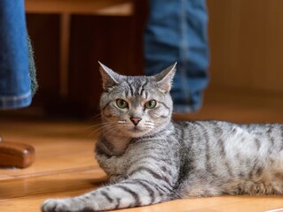 猫と暮らす日々　　サバトラ猫