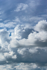 a beautiful blue sky day with white clouds as background