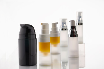packaging of the cosmetics industry on a white background. Production and sales program.