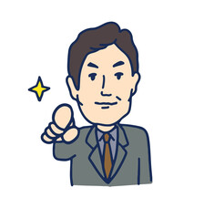 中年男性の上半身