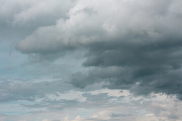 Fototapeta na wymiar Gray-blue sky with cirrus clouds