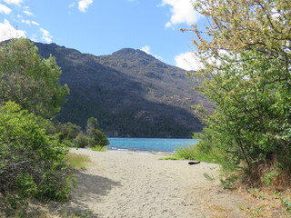 a shore in the Lago Puelo National Park, Patagonia, Argentina, December