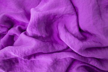  Deep purple fabric, elegant folds of shiny smooth rich fabric