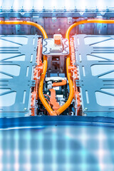 Electric car lithium battery pack and power connections