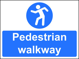 Pedestrian walk road sign vector