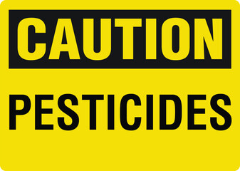 Caution PESTICIDES warning vector sign