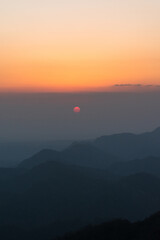 sunset over the mountains