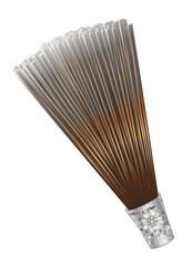 großer Gamsbart mit Edelweiß Hülse für Trachtenhut