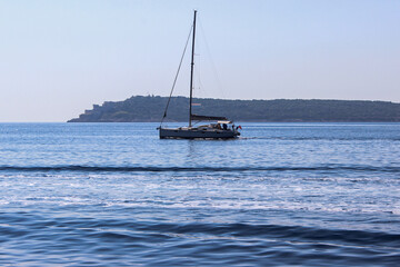 yacht in the sea