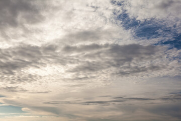 Clouds against the blue sky.