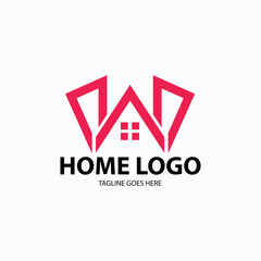 Home logo design template. Real estate icon. Vector illustration