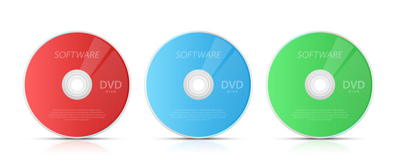 CD and DVD vector design illustration isolated on white background
