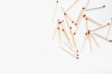 matches on white background