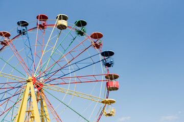 Ferris wheel, Ferris wheel against the sky, rides, ferris wheel against the sky