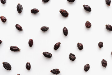 rose hips on a white background