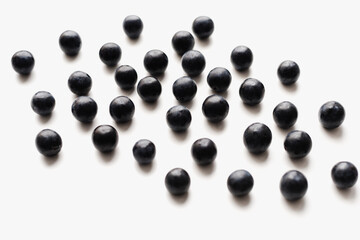 turn on a white background, wild plum, fresh berries