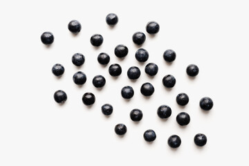 turn on a white background, wild plum, fresh berries