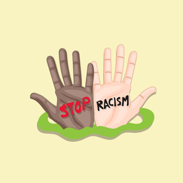 hand illustration stop racism people