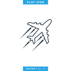 Fototapeta premium Air Plane Icon Design Template.