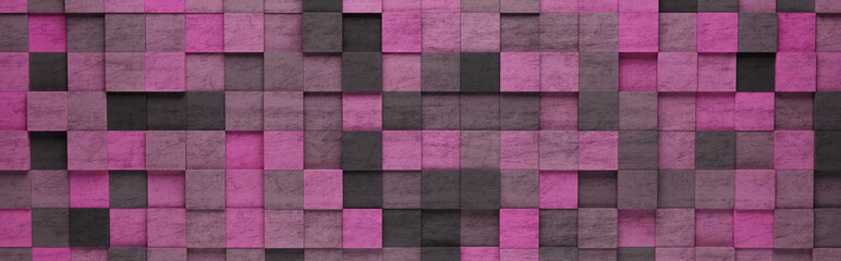 Purple Squares 3D Pattern Background
