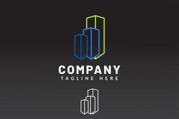 Logo Template Building For Real estate company brand and contractor