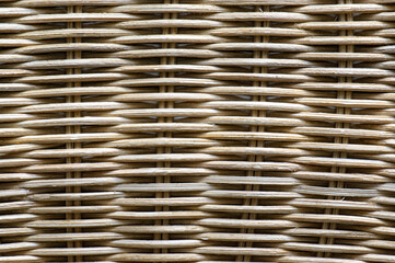 Close up of wicker bag texture