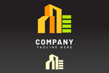 Logo Template Building For Real estate company brand and contractor