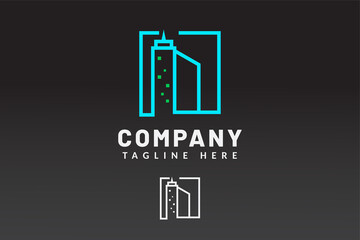 Logo Template Building For Real estate company brand and contractor