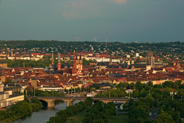 Fototapeta na wymiar Ausblick über Würzburg, Deutschland