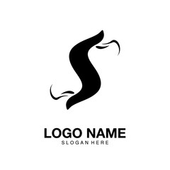 Nose Letter S logo icon and symbol design inspiration vector illustration