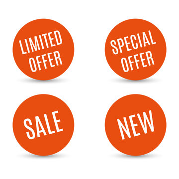 Price tags vector collection. Ribbon sale banners. New collection offers.