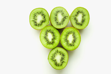 kiwi on a white background, Kiwi cutaway