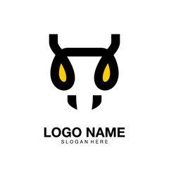 Angry Bee logo icon and symbol design inspiration vector illustration